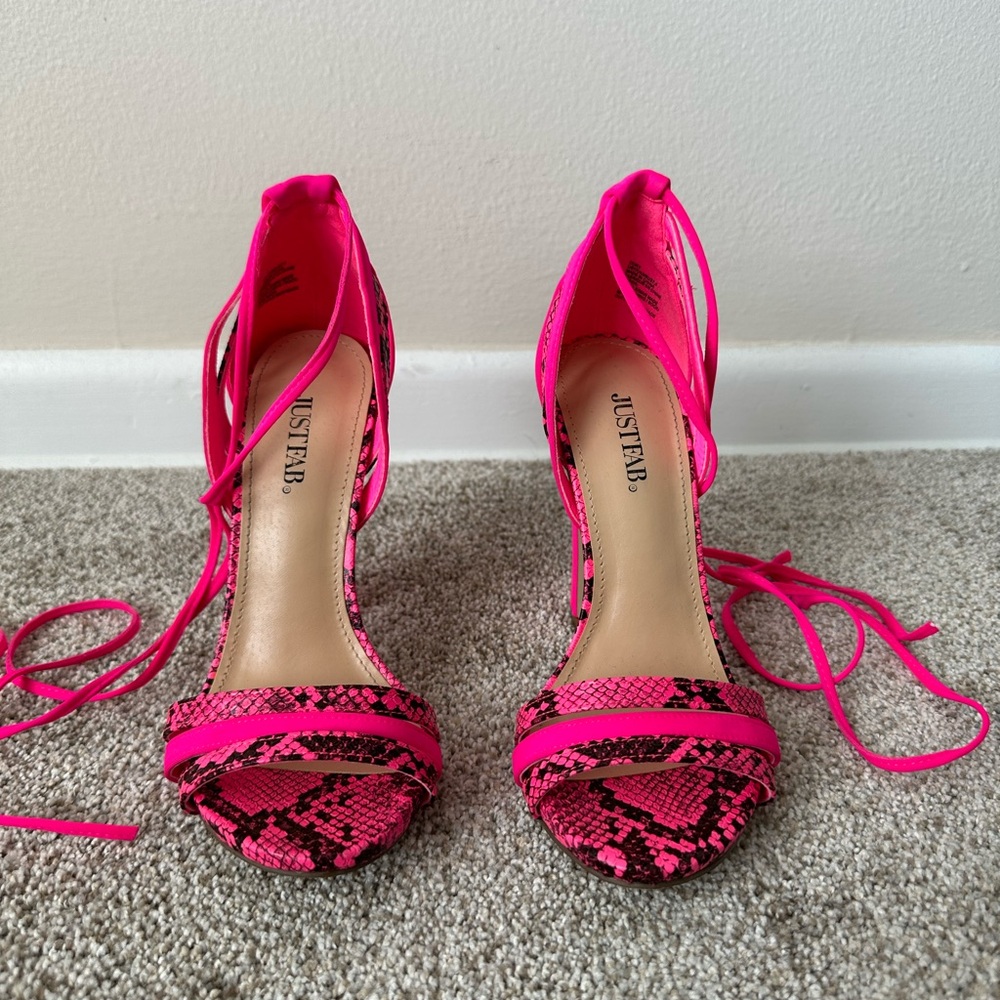 Pink stiletto heels